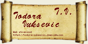 Todora Vukšević vizit kartica